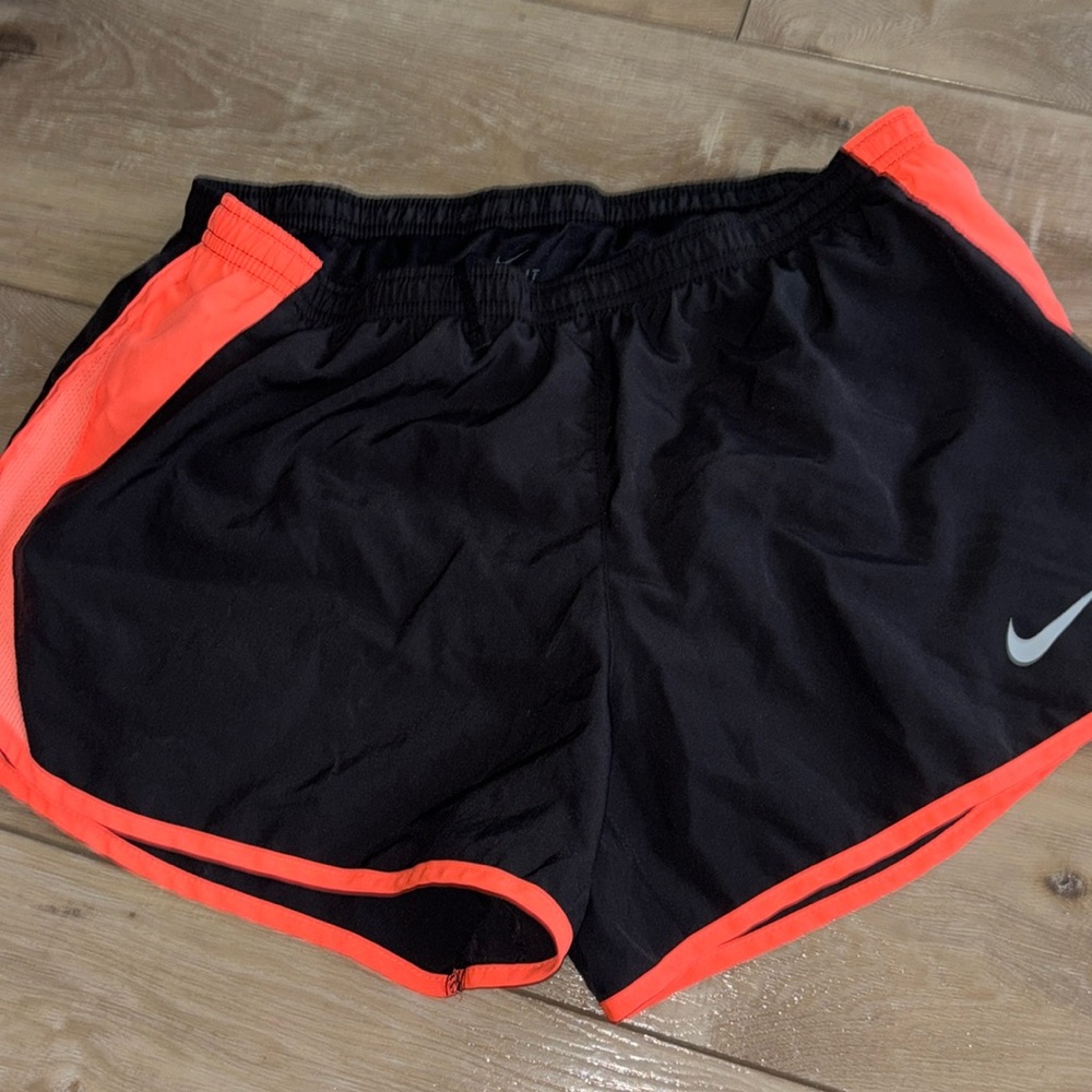 Nike black and orange shorts